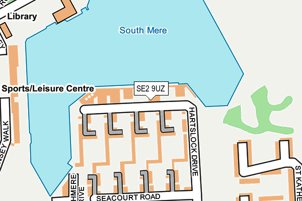 SE2 9UZ map - OS OpenMap – Local (Ordnance Survey)