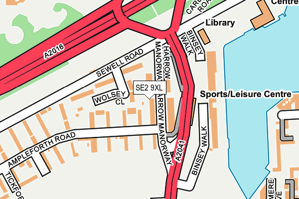 SE2 9XL map - OS OpenMap – Local (Ordnance Survey)