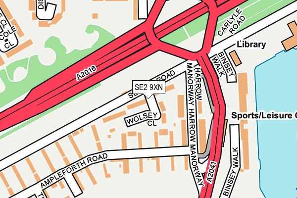 SE2 9XN map - OS OpenMap – Local (Ordnance Survey)