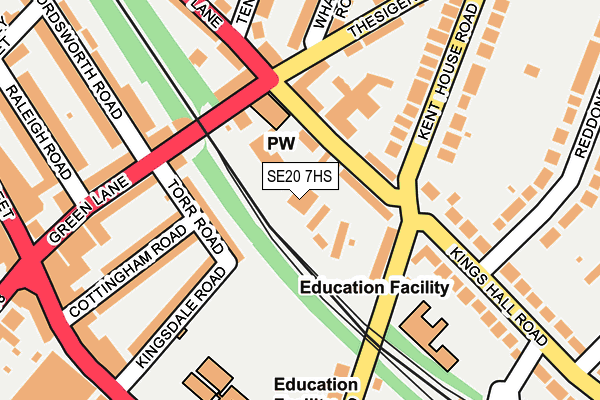 SE20 7HS map - OS OpenMap – Local (Ordnance Survey)