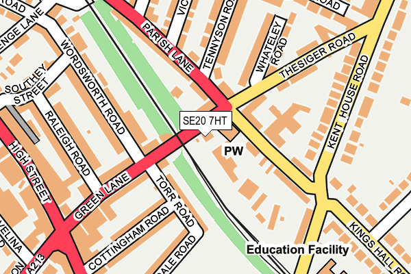 SE20 7HT map - OS OpenMap – Local (Ordnance Survey)