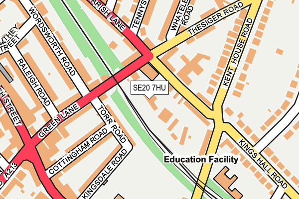 SE20 7HU map - OS OpenMap – Local (Ordnance Survey)