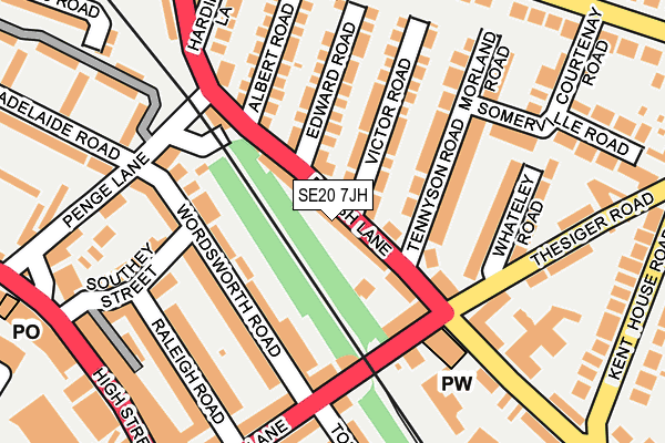 SE20 7JH map - OS OpenMap – Local (Ordnance Survey)