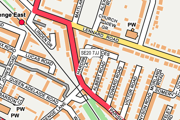 SE20 7JJ map - OS OpenMap – Local (Ordnance Survey)