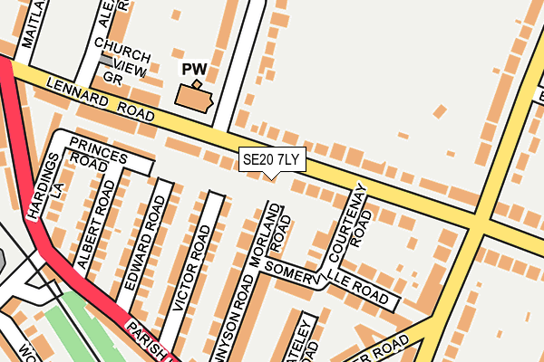 SE20 7LY map - OS OpenMap – Local (Ordnance Survey)