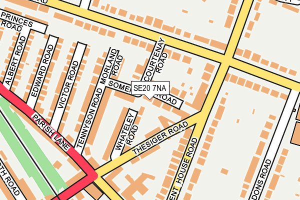 SE20 7NA map - OS OpenMap – Local (Ordnance Survey)