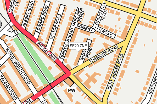 SE20 7NE map - OS OpenMap – Local (Ordnance Survey)