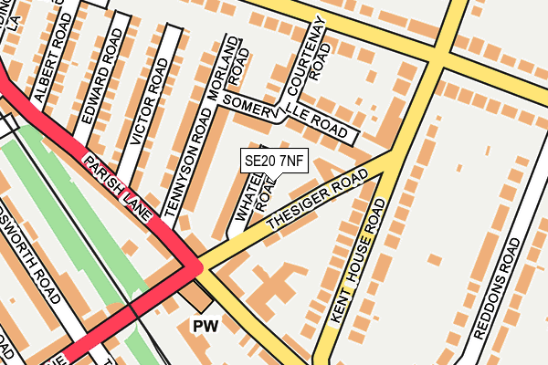 SE20 7NF map - OS OpenMap – Local (Ordnance Survey)