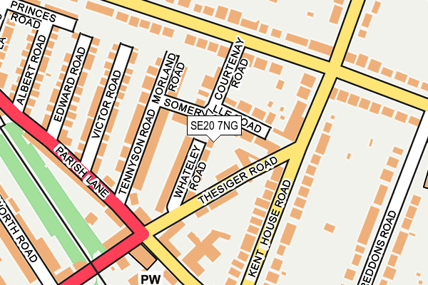 SE20 7NG map - OS OpenMap – Local (Ordnance Survey)
