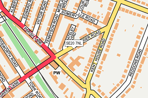 SE20 7NL map - OS OpenMap – Local (Ordnance Survey)