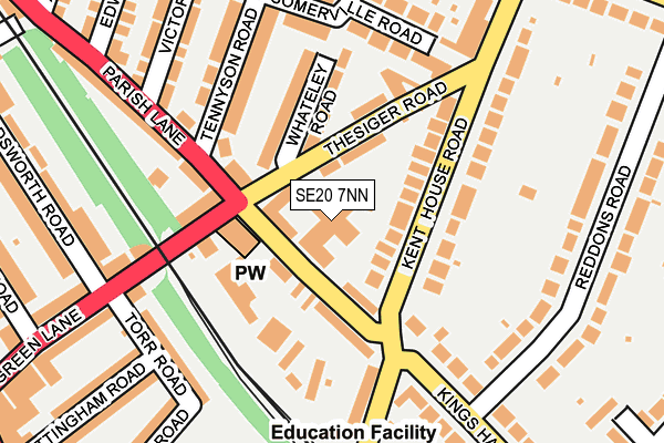 SE20 7NN map - OS OpenMap – Local (Ordnance Survey)