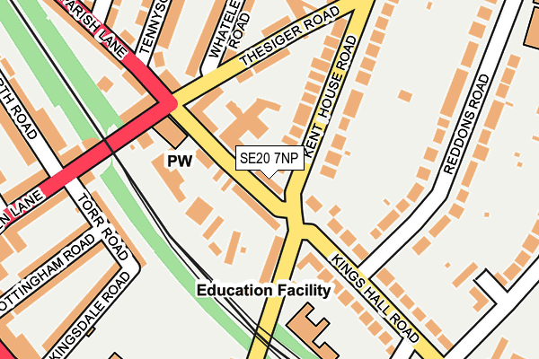 SE20 7NP map - OS OpenMap – Local (Ordnance Survey)