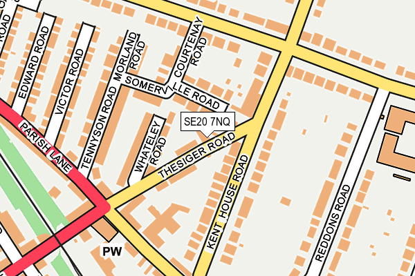 SE20 7NQ map - OS OpenMap – Local (Ordnance Survey)