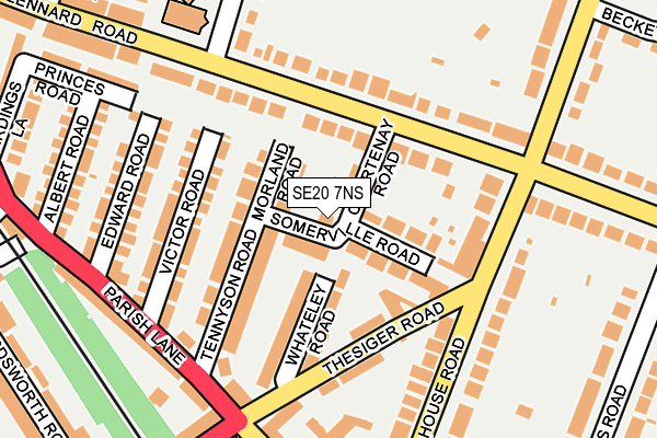 SE20 7NS map - OS OpenMap – Local (Ordnance Survey)