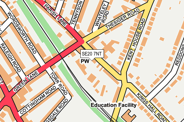 SE20 7NT map - OS OpenMap – Local (Ordnance Survey)