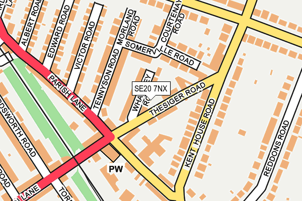 SE20 7NX map - OS OpenMap – Local (Ordnance Survey)