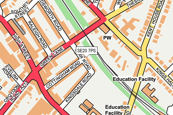 SE20 7PS map - OS OpenMap – Local (Ordnance Survey)