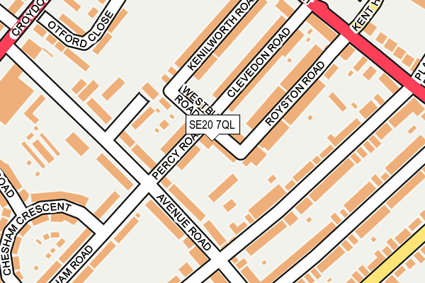 SE20 7QL map - OS OpenMap – Local (Ordnance Survey)
