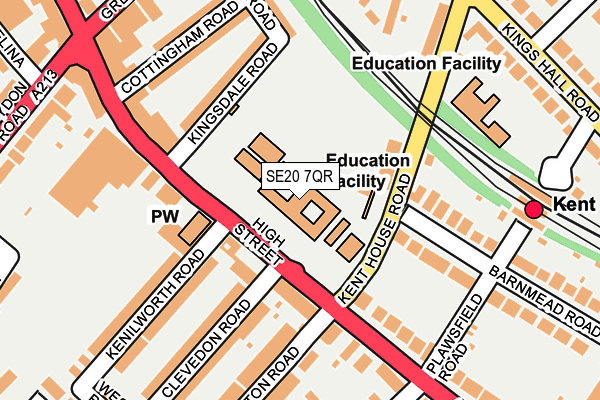 SE20 7QR map - OS OpenMap – Local (Ordnance Survey)