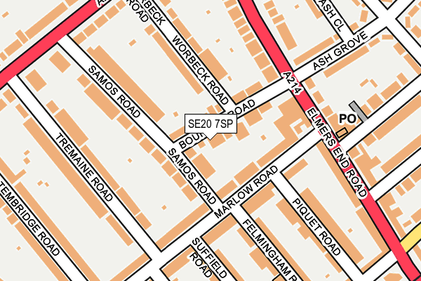SE20 7SP map - OS OpenMap – Local (Ordnance Survey)