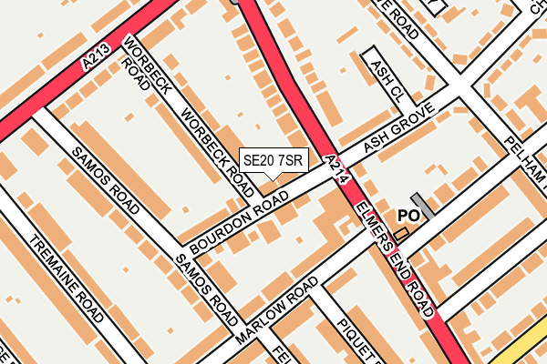 SE20 7SR map - OS OpenMap – Local (Ordnance Survey)