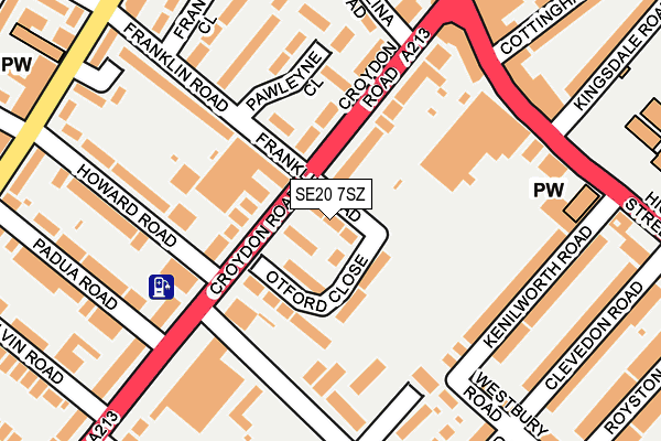 SE20 7SZ map - OS OpenMap – Local (Ordnance Survey)