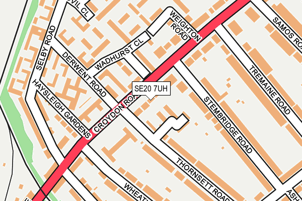 SE20 7UH map - OS OpenMap – Local (Ordnance Survey)