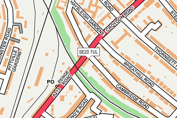 SE20 7UL map - OS OpenMap – Local (Ordnance Survey)