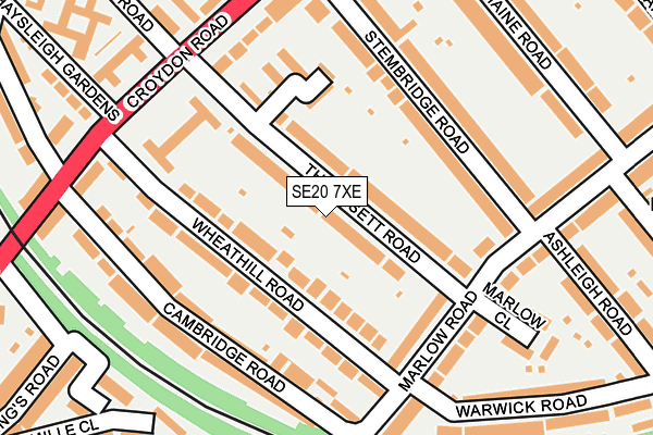 SE20 7XE map - OS OpenMap – Local (Ordnance Survey)