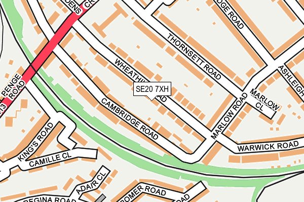SE20 7XH map - OS OpenMap – Local (Ordnance Survey)