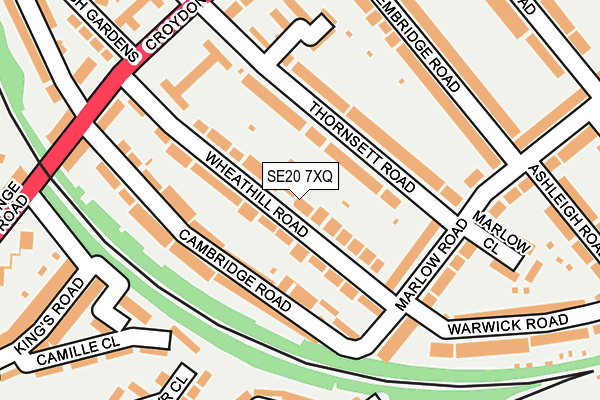 SE20 7XQ map - OS OpenMap – Local (Ordnance Survey)
