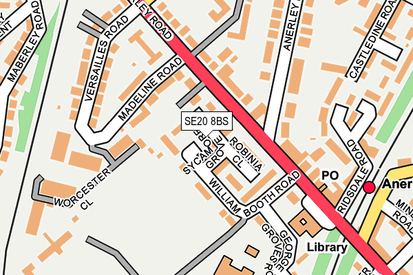 SE20 8BS map - OS OpenMap – Local (Ordnance Survey)