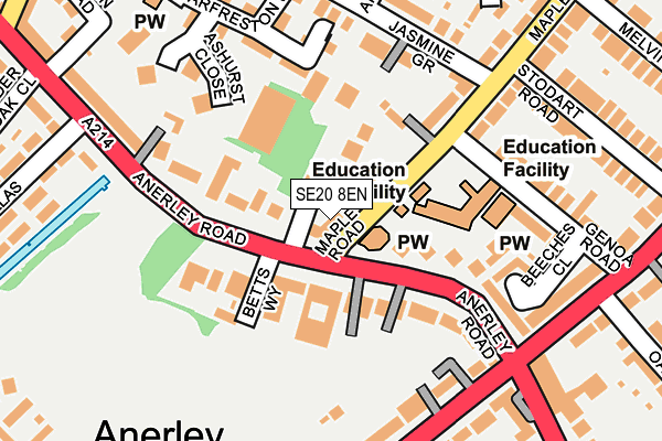 SE20 8EN map - OS OpenMap – Local (Ordnance Survey)