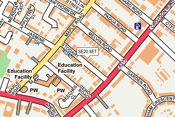SE20 8ET map - OS OpenMap – Local (Ordnance Survey)
