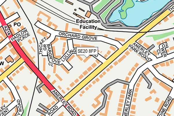 SE20 8FP map - OS OpenMap – Local (Ordnance Survey)