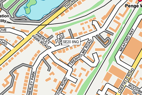 SE20 8NQ map - OS OpenMap – Local (Ordnance Survey)