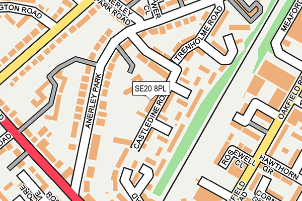 SE20 8PL map - OS OpenMap – Local (Ordnance Survey)