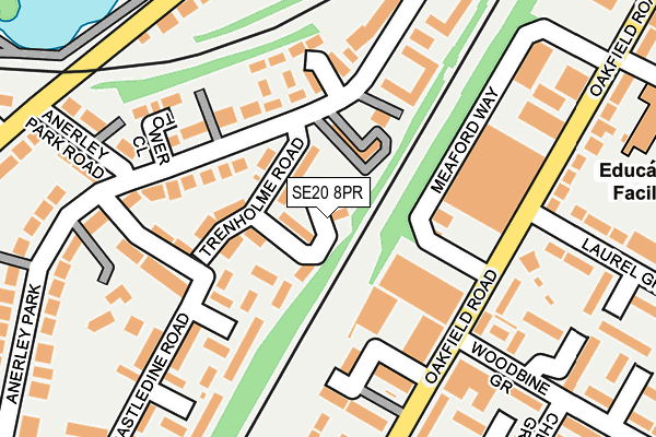 SE20 8PR map - OS OpenMap – Local (Ordnance Survey)
