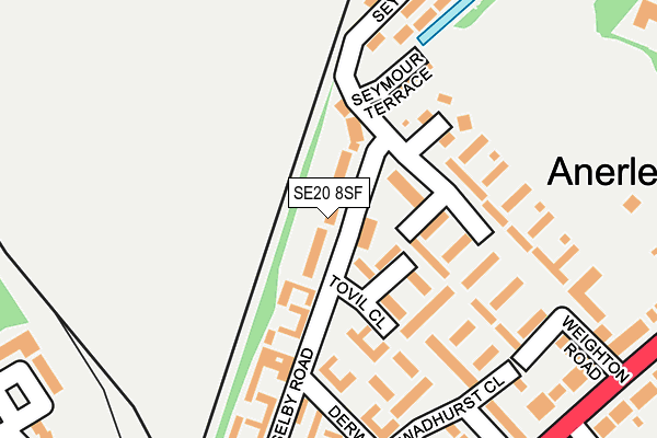 SE20 8SF map - OS OpenMap – Local (Ordnance Survey)