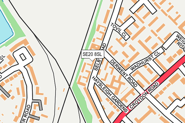 SE20 8SL map - OS OpenMap – Local (Ordnance Survey)