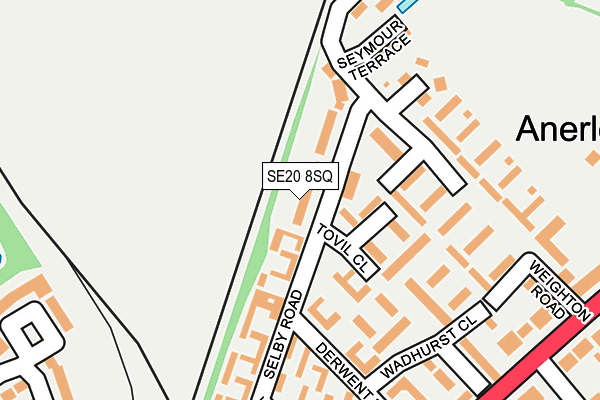 SE20 8SQ map - OS OpenMap – Local (Ordnance Survey)
