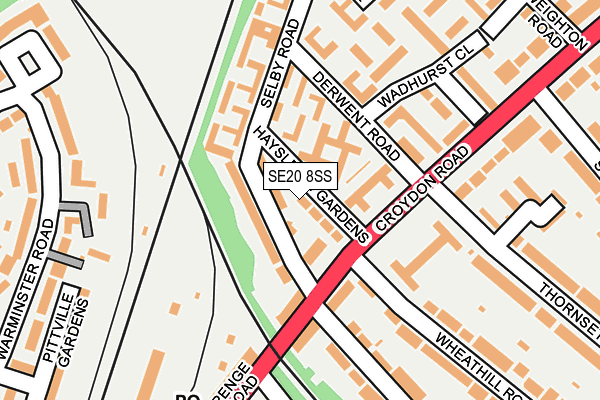 SE20 8SS map - OS OpenMap – Local (Ordnance Survey)