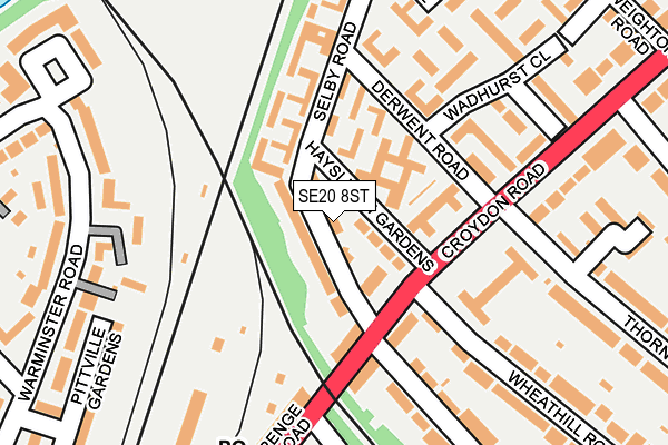 SE20 8ST map - OS OpenMap – Local (Ordnance Survey)