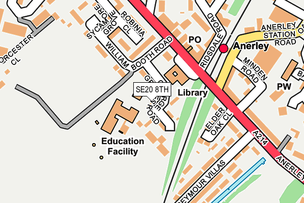 SE20 8TH map - OS OpenMap – Local (Ordnance Survey)