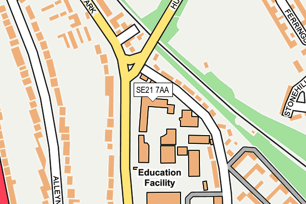 SE21 7AA map - OS OpenMap – Local (Ordnance Survey)