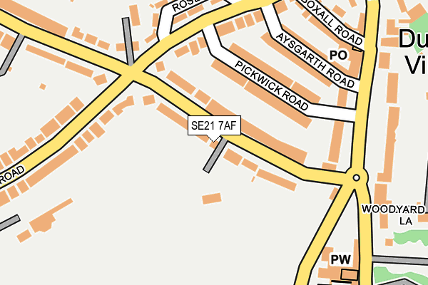 SE21 7AF map - OS OpenMap – Local (Ordnance Survey)