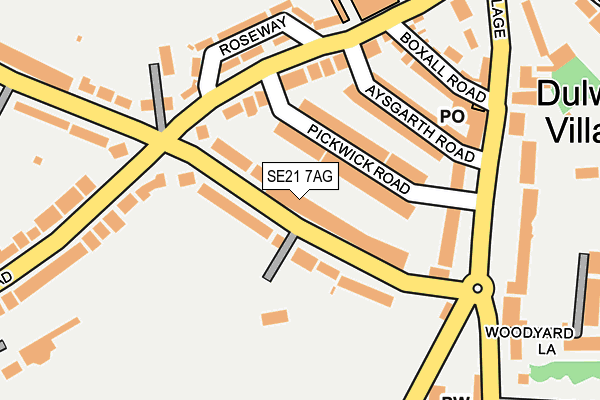 SE21 7AG map - OS OpenMap – Local (Ordnance Survey)