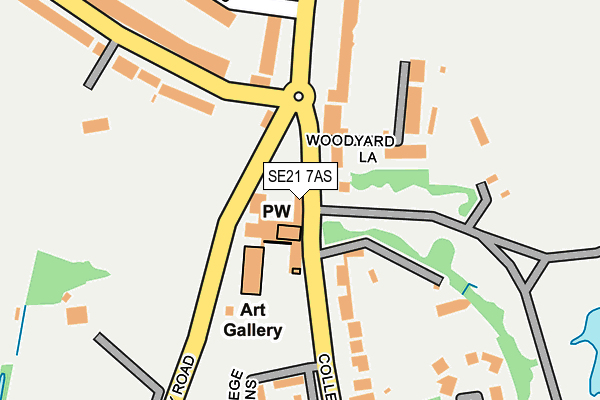 SE21 7AS map - OS OpenMap – Local (Ordnance Survey)