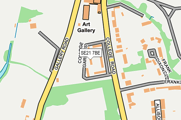 SE21 7BE map - OS OpenMap – Local (Ordnance Survey)