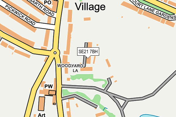 SE21 7BH map - OS OpenMap – Local (Ordnance Survey)